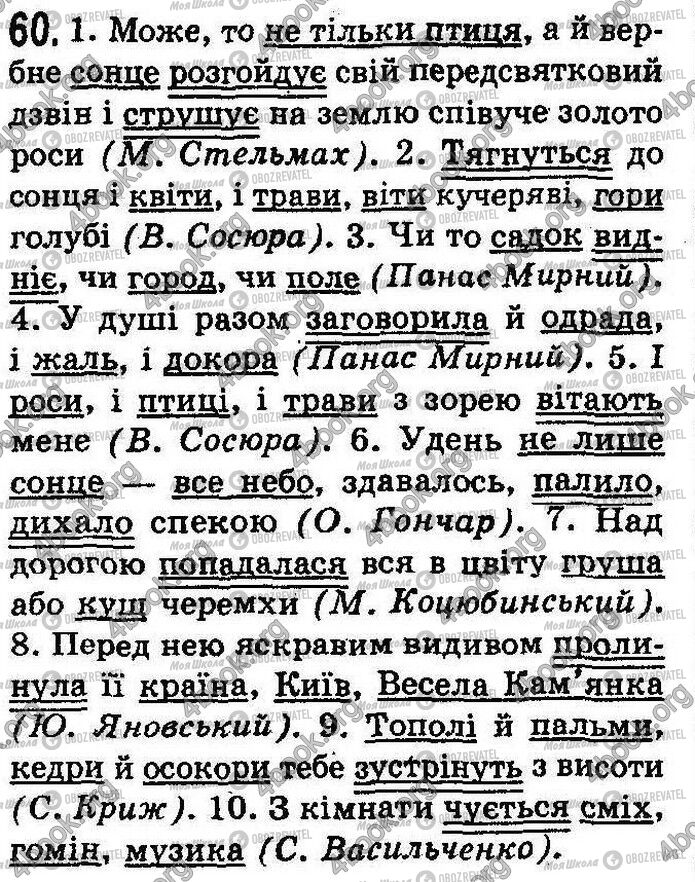 ГДЗ Українська мова 8 клас сторінка 60